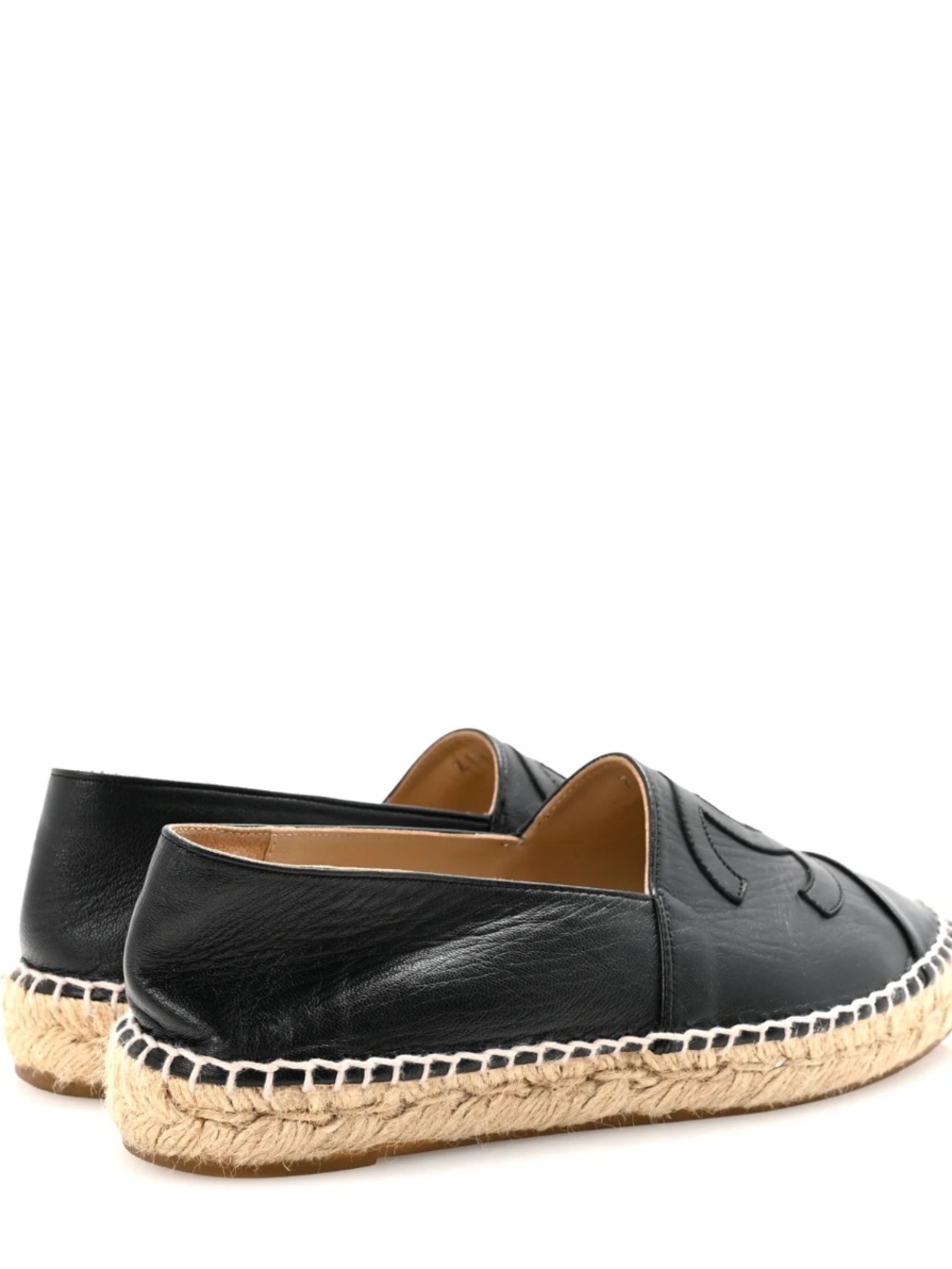 CHANEL Lambskin CC Espadrilles 37 Black - Picture 13 of 14
